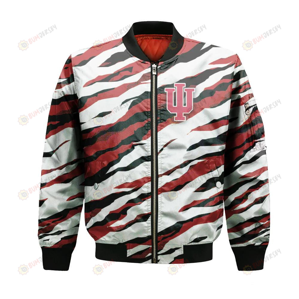 Indiana Hoosiers Bomber Jacket 3D Printed Sport Style Team Logo Pattern