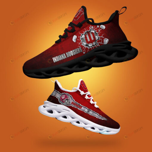 Indiana Hoosiers Logo Broken Pattern 3D Max Soul Sneaker Shoes