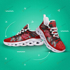 Indiana Hoosiers Logo Hole Pattern 3D Max Soul Sneaker Shoes In Red