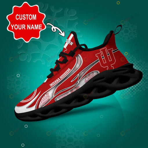 Indiana Hoosiers Logo Unique Pattern Custom Name 3D Max Soul Sneaker Shoes