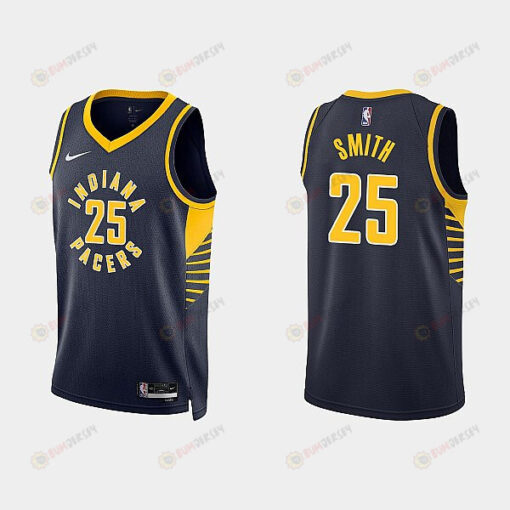 Indiana Pacers 25 Jalen Smith 2022-23 Icon Edition Black Men Jersey