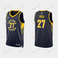 Indiana Pacers 27 Daniel Theis 2022-23 Icon Edition Black Men Jersey