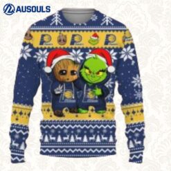 Indiana Pacers Baby Groot And Grinch Ugly Sweaters For Men Women Unisex