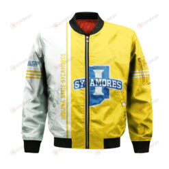 Indiana State Sycamores Bomber Jacket 3D Printed Half Style