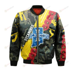 Indiana State Sycamores Bomber Jacket 3D Printed Sport Style Keep Go on