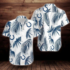 Indianapolis Colts Coconut Leave ??3D Printed Hawaiian Shirt