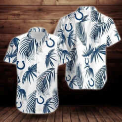 Indianapolis Colts Coconut Leave Hawaiian Shirt