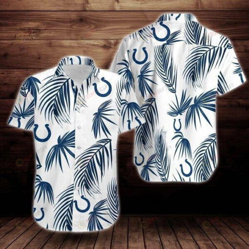 Indianapolis Colts Coconut Leave Hawaiian Shirt