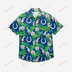 Indianapolis Colts Floral Button Up Hawaiian Shirt