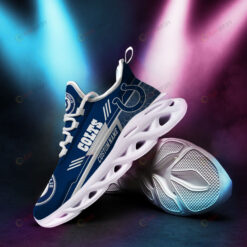 Indianapolis Colts Logo Beehive Pattern Custom Name 3D Max Soul Sneaker Shoes