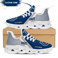 Indianapolis Colts Logo Pattern Custom Name 3D Max Soul Sneaker Shoes