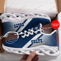 Indianapolis Colts Logo Polka Dots Pattern Custom Name 3D Max Soul Sneaker Shoes