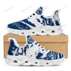 Indianapolis Colts Logo Slick Pattern Custom Name 3D Max Soul Sneaker Shoes