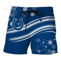 Indianapolis Colts On Navy Summer Beach Hawaiian Shorts Summer Shorts Men Shorts - Print Shorts