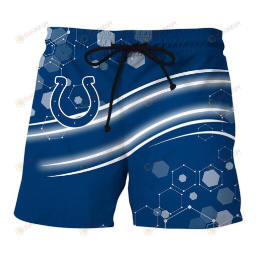 Indianapolis Colts On Navy Summer Beach Hawaiian Shorts Summer Shorts Men Shorts - Print Shorts