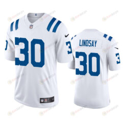 Indianapolis Colts Phillip Lindsay 30 White Vapor Limited Jersey