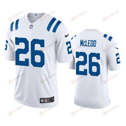 Indianapolis Colts Rodney McLeod 26 White Vapor Limited Jersey