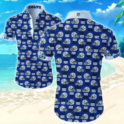 Indianapolis Colts Rugby Helmet Hawaiian Shirt