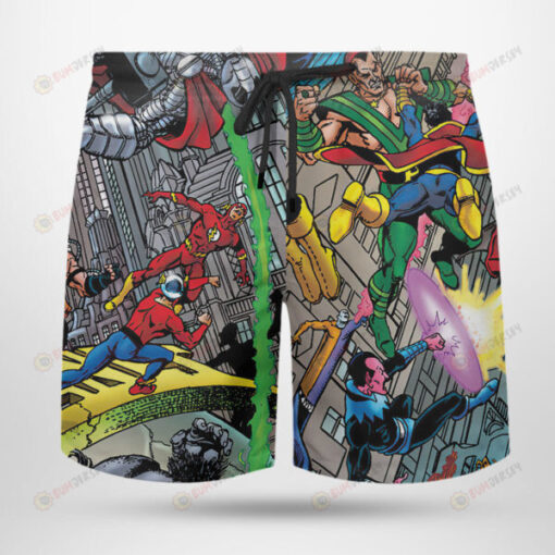 Infinite Crisis Sorting Out The Crisis DC Hawaiian Short Summer Shorts Men Shorts - Print Shorts