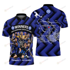 Inter Milan UEFA Champions League 2023 Champions 3D Men's Polo Shirt