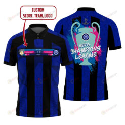 Inter Milan UEFA Champions League 2023 Champions Final Round Customized 3D Men's Polo Shirt