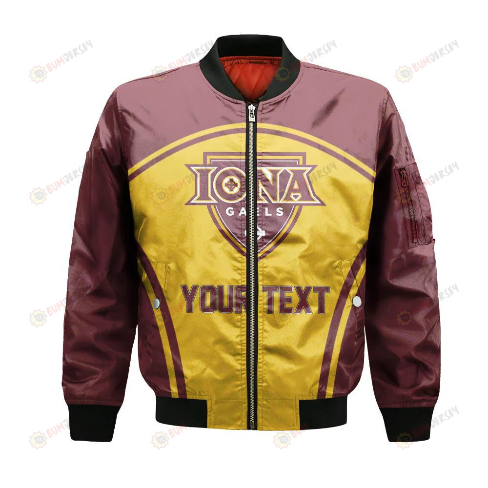 Iona Gaels Bomber Jacket 3D Printed Curve Style Sport