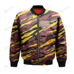 Iona Gaels Bomber Jacket 3D Printed Sport Style Team Logo Pattern