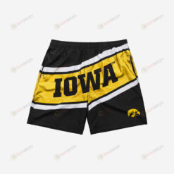 Iowa Hawkeyes Big Wordmark Hawaiian Men Shorts Swim Trunks - Print Shorts