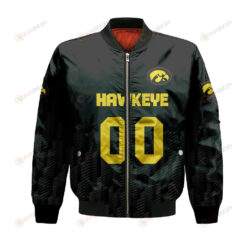 Iowa Hawkeyes Bomber Jacket 3D Printed Team Logo Custom Text And Number