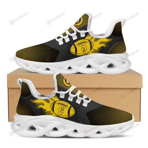 Iowa Hawkeyes Fire Ball Logo Pattern 3D Max Soul Sneaker Shoes