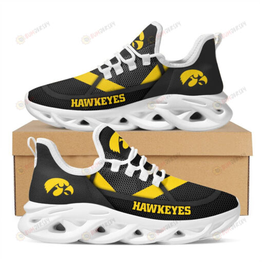 Iowa Hawkeyes Logo Custom Name 3D Max Soul Sneaker Shoes In Black