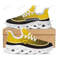 Iowa Hawkeyes Logo Pattern 3D Max Soul Sneaker Shoes In Yellow And Black