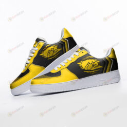 Iowa Hawkeyes Logo Pattern Air Force 1 Printed In Yellow Black