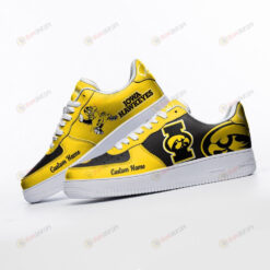 Iowa Hawkeyes Mascot Logo Pattern Custom Name Air Force 1 Printed