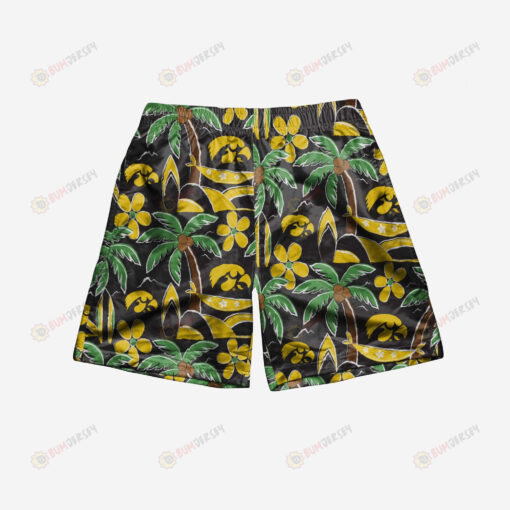 Iowa Hawkeyes Tropical Hawaiian Men Shorts Swim Trunks - Print Shorts