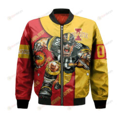 Iowa State Cyclones Bomber Jacket 3D Printed Football