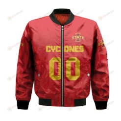 Iowa State Cyclones Bomber Jacket 3D Printed Team Logo Custom Text And Number
