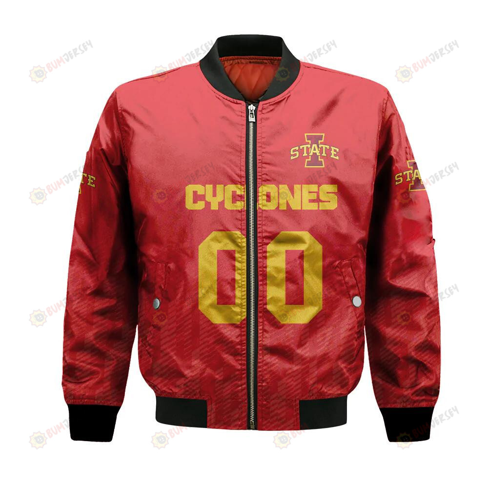 Iowa State Cyclones Bomber Jacket 3D Printed Team Logo Custom Text And Number