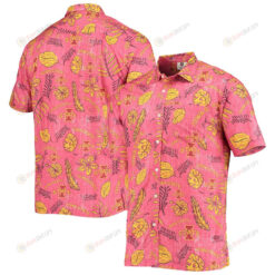 Iowa State Cyclones Cardinal Vintage Floral Button-Up Hawaiian Shirt