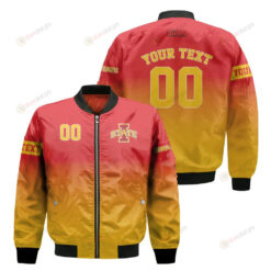 Iowa State Cyclones Fadded Bomber Jacket 3D Printed