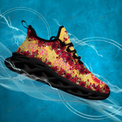 Iowa State Cyclones Logo Flower Pattern 3D Max Soul Sneaker Shoes