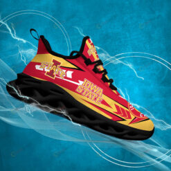 Iowa State Cyclones Logo Pattern 3D Max Soul Sneaker Shoes In Red Yellow