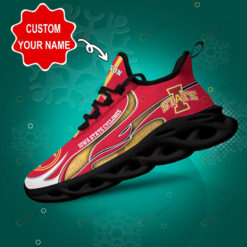 Iowa State Cyclones Logo Unique Pattern Custom Name 3D Max Soul Sneaker Shoes