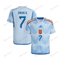 Irene Guerrero 7 Spain 1 Star Women's National Team 2023-24 World Cup Away Jersey