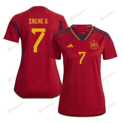 Irene Guerrero 7 Spain 1 Star Women's National Team 2023-24 World Cup Home Women Jersey