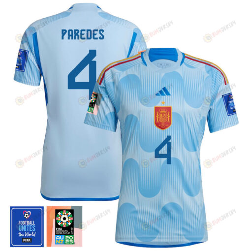 Irene Paredes 4 Spain 1 Star FIFA Patch Women's National Team 2023-24 World Cup Away WOMEN Jersey