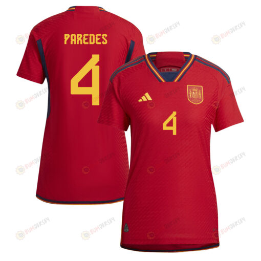 Irene Paredes 4 Spain Women's National Team 2023-24 World Cup Home Women Jersey