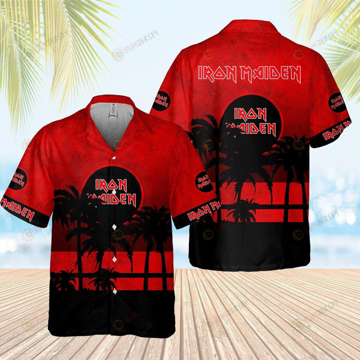 Iron Maiden Legend Band 3D Printed Hawaiian Shirt In Red Black
