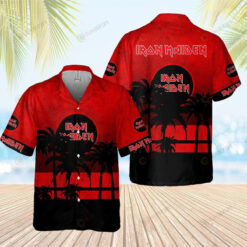 Iron Maiden Legend Band Hawaiian Shirt In Black And Red