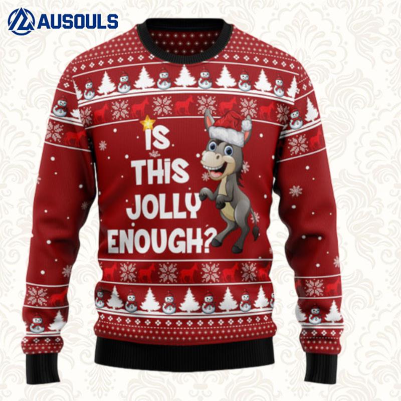 Is This Jolly Enough Donkey Ugly Sweaters For Men Women Unisex